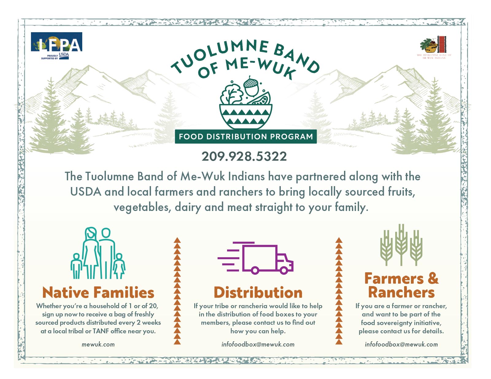 Tuolumne Me Wuk Food Distribution Program The Tuolumne Band Of Me Wuk 